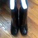 Rouge Helium Square Toe Black Patent Leather Chunky Block Heel Booties Size 11 NEW Photo 4