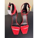 Balmain  NIB Uma Suede High Heel Sandals in Red Size EU 38/US 8 Photo 2