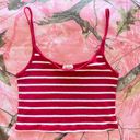 Brandy Melville red + white striped tank top Photo 1