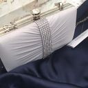 David's Bridal 3-in-1 Silver-Tone Sparkle Evening Clutch Bag Photo 3