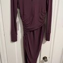 Young Fabulous and Broke  GENESIS Long Sleeve Side Slit Maxi DRESS in Jam Purple S Photo 5