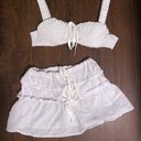 White Ruffle Two Piece Set Photo 2