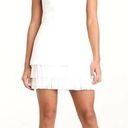 Cinq à Sept CINQ A SEPT Adrienne White Ruched Bodice Crepe Mini Dress Size 8 Photo 0