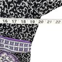 INC  Kimono Dress Womens 14 Purple Black Paisley Silk Chiffon Tie Belt Festival Photo 5