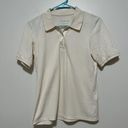 Everlane Ecru Organic Cotton Pique Polo Shirt Size Small Photo 2