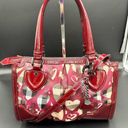 Burberry  Nova Check Heart Print Pilgrim Satchel Berry Photo 0