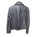 All Saints Dare Biker Leather Jacket in Black, Sheep Leather Bomber Photo 3