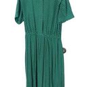 Leslie Fay  Dresses SZ 16 Vintage green and white belted dress Photo 0