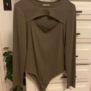 Cut Out Bodysuit Green Size M Photo 0