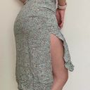 Brandy Melville Green Floral Midi Skirt Photo 0