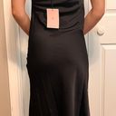 Hello Molly Satin Black Slip Dress Photo 9