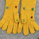 Yellow Long Wool Polka Dot Gloves Photo 5