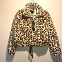 Victoria's Secret - Know One Cares Cropped Leopard Fuzzy Puffer Bomber Jacket- S Photo 1