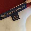 Brooks Brothers 346  burgundy colorblock merino wool medium sweater Photo 6