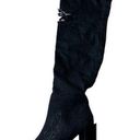 Jeffrey Campbell  Boots LF JC Perouze Over the Knee Black Denim Women's Size 7 Photo 0