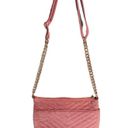 Big Buddha  Pink Velvet Quilted Chain Crossbody Bag Photo 1