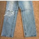 Princess Polly High Rise Straight Leg Jeans With Distressed Knee Photo 5