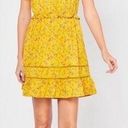 Entro  Golden Ruffled Floral Summer Dress with Tie Straps Photo 1