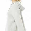 Forever 21 Hooded Sweater Hoodie Knit Mini Dress in Heather Grey Photo 3