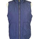 Krass&co G.H.Bass & . dark blue women's XS sleeveless puffer collared zip up vest Photo 4