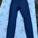 Lysse  Black High Waist Wide Waistband medium  Faux Leather Pant Leggings blue Photo 1