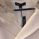 Elizabeth and James  Ivory Fur-Collar Coat Photo 3