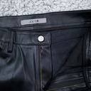 joe's jeans  Mid Rise Black Faux Leather Cropped Bootcut Pants Size 28 Ankle Photo 4