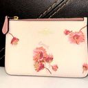 Coach NWOT  Coin Purse Wallet Pink White With Floral Print Photo 0