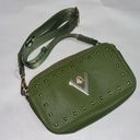 Valentino Orlandi Forest Green V Logo Double Zip Camera Bag Wide Strap Photo 1