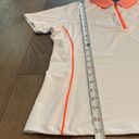 Polo Prince half zip tennis  white and orange short sleeve collared shirt M/L Photo 6