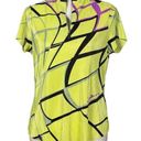 Polo Jamie Sadock Golf Top Size Small Neon Lime Green Black  Tennis Pickleball Photo 9