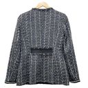 White House | Black Market  Faux Pearl-Trim Tweed Topper Black Navy Ivory Size XS Photo 3