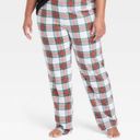 Lounge Wondershop Pajama Pant XL Womens Fleece Plaid Sleep  Red White Plaid NWT Photo 2