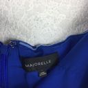 Majorelle  Revolve Skylar Cobalt Blue Velvet Off Shoulder Mini Dress Large Photo 4