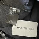 Balenciaga  Allover Logo Cropped Jeans in Black Photo 8