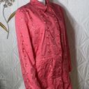 Denim & Co  Pink Floral Embroidered Jacket Photo 1