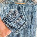 Isabel Marant  Etoile Silk Blue Long Sleeve Mesh Top Blouse Womens S Photo 7