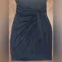 White House | Black Market  Draped Cocktail Dress in Black
 - size 10 Photo 5