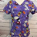 Disney  Scrub Top XS Halloween Trick or Treat Nursing Mickey Mouse Extra Small Photo 0