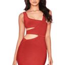 House Of CB  Michi Rust Cutout Bandage Bodycon Mini Dress Large Sleeveless NWT Photo 2