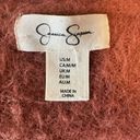 Jessica Simpson  Womens Duster Sweater M Medium Fuzzy Terracotta Brown Pockets Photo 6