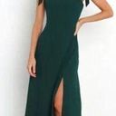 Petal and Pup  Laurel Emerald Green Tie Shoulder Side Slit Midi Dress 16 Photo 0