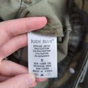 Judy Blue  Green Military Camo Denim Trucker Jacket Women's Size Small Stretch Photo 3