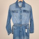 Forever 21  Premium Belted Wide-Leg Denim Jumpsuit Size M Photo 3