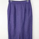 Pendleton  100% Virgin Wool Purple Houndstooth Plaid Pockets Lined Skirt, Size 8 Photo 1