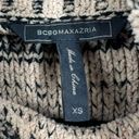 BCBGMAXAZRIA  Womens Turtleneck Sweater Taupe/black Marled Long Sleeve XS Photo 6