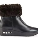 DKNY Abri Black Fur Bootie Ankle Boots Photo 1