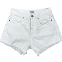 Reformation  Jesse Relaxed Jean Shorts in Vintage White Frayed Hem Size 24 Photo 2