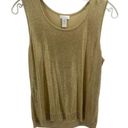 Chico's  Women's Tank Top Sleeveless Blouse Scoopneck Shirt Gold medium Photo 0