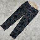 Edge Nili Lotan Jenna Cropped Raw  Hem Military Charcoal Camo Pants Mid Rise 6 Photo 0